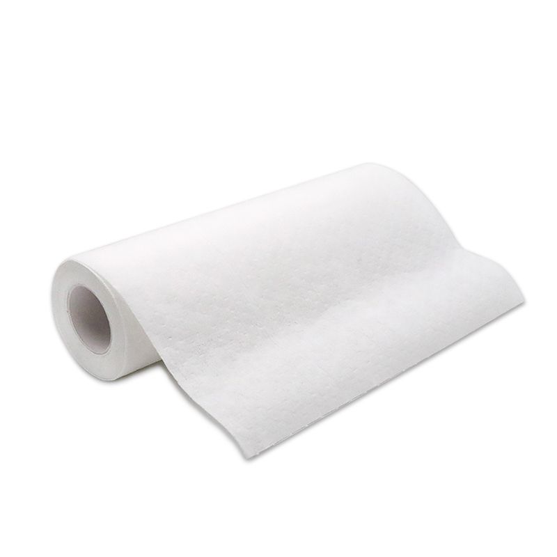 Rollo de tela no tejida spunlace 100% algodón de 95 g para hacer toallas faciales desechables